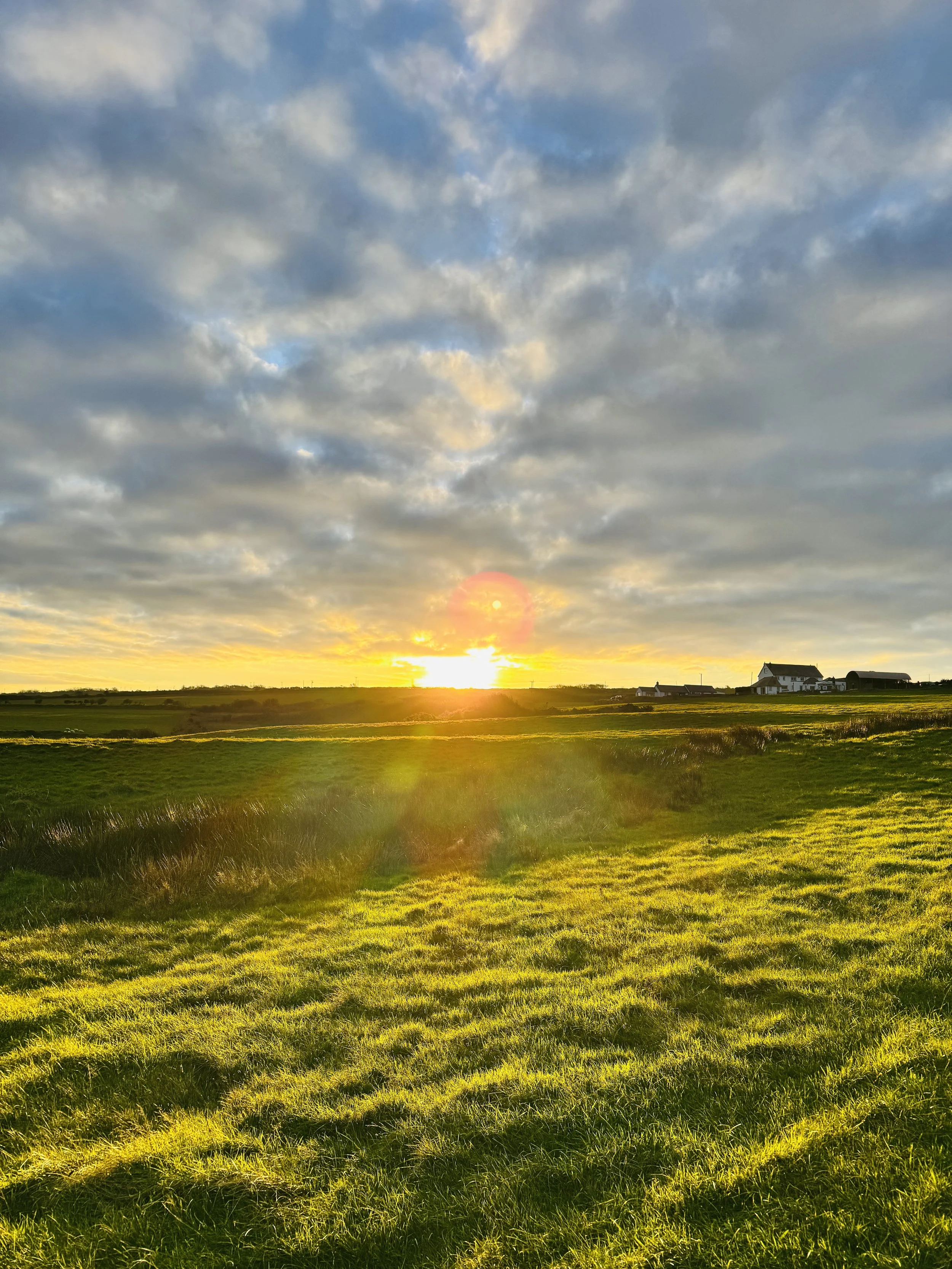 Looking back at Nantmawr at sunrise