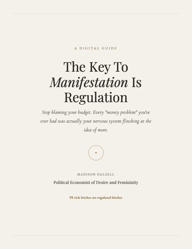 The Key To Manifestation is Regulation