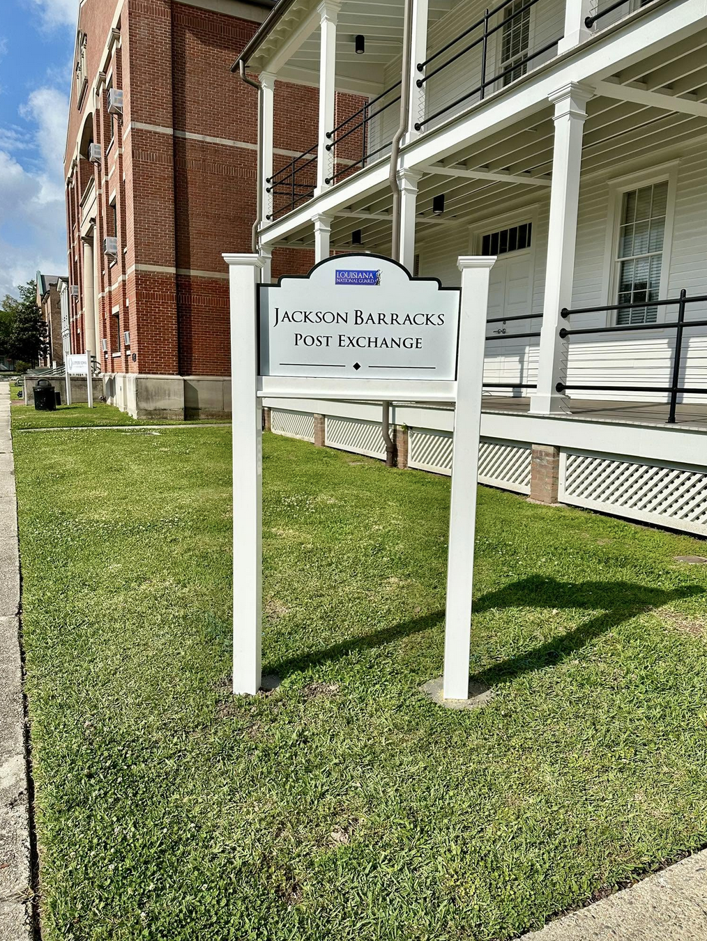 Jackson Barracks Post Exchange Front Door Sign and Identifer