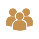 Icon of three people or a group of individuals