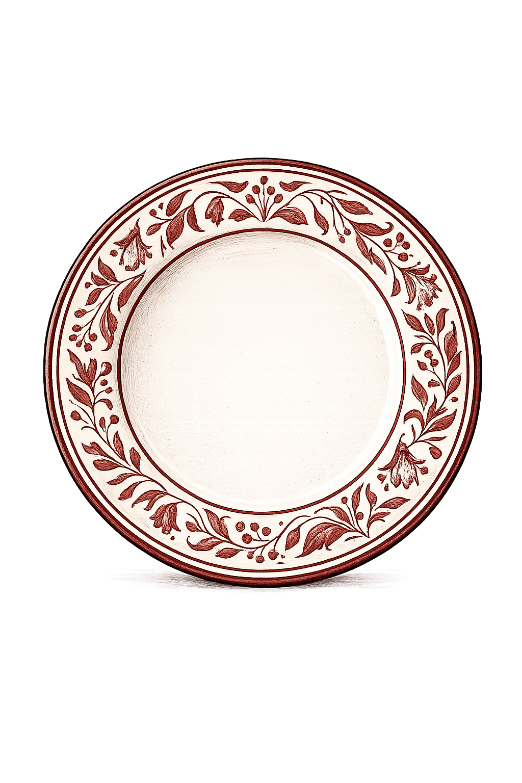 Assiette développer sur mesure pour un hôtel- restaurant. Inspiré de l'oeuvre d'une artiste. Echo artistique.