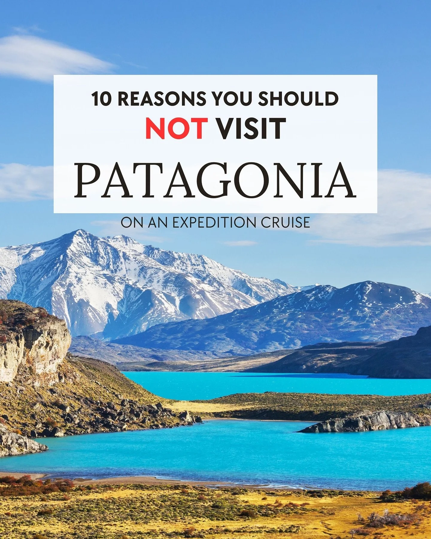 ❌ YOU&rsquo;VE BEEN WARNED! 😏

If you don&rsquo;t like: &bull; ridiculous scenery in every direction &bull; glaciers, fjords and wildlife showing off constantly &bull; waking up somewhere jaw-dropping without packing up each day &bull; feeling very 