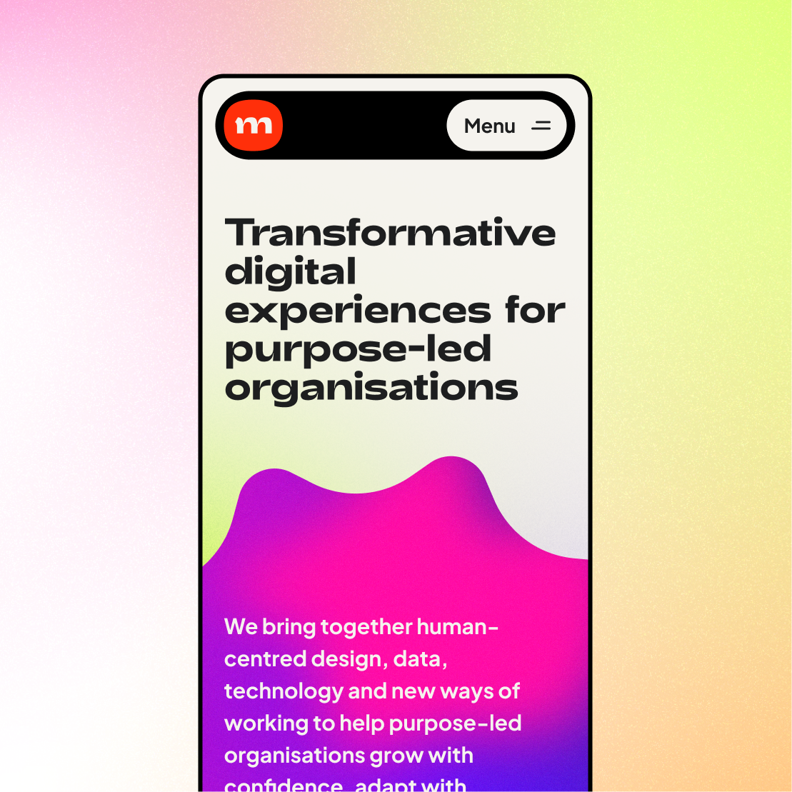 manifesto website on mobile