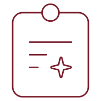 Illustration d'une fiche ou d'un document avec une étoile