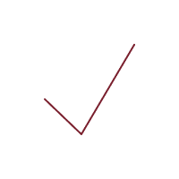 Graphique de croissance avec une ligne en forme de check-mark