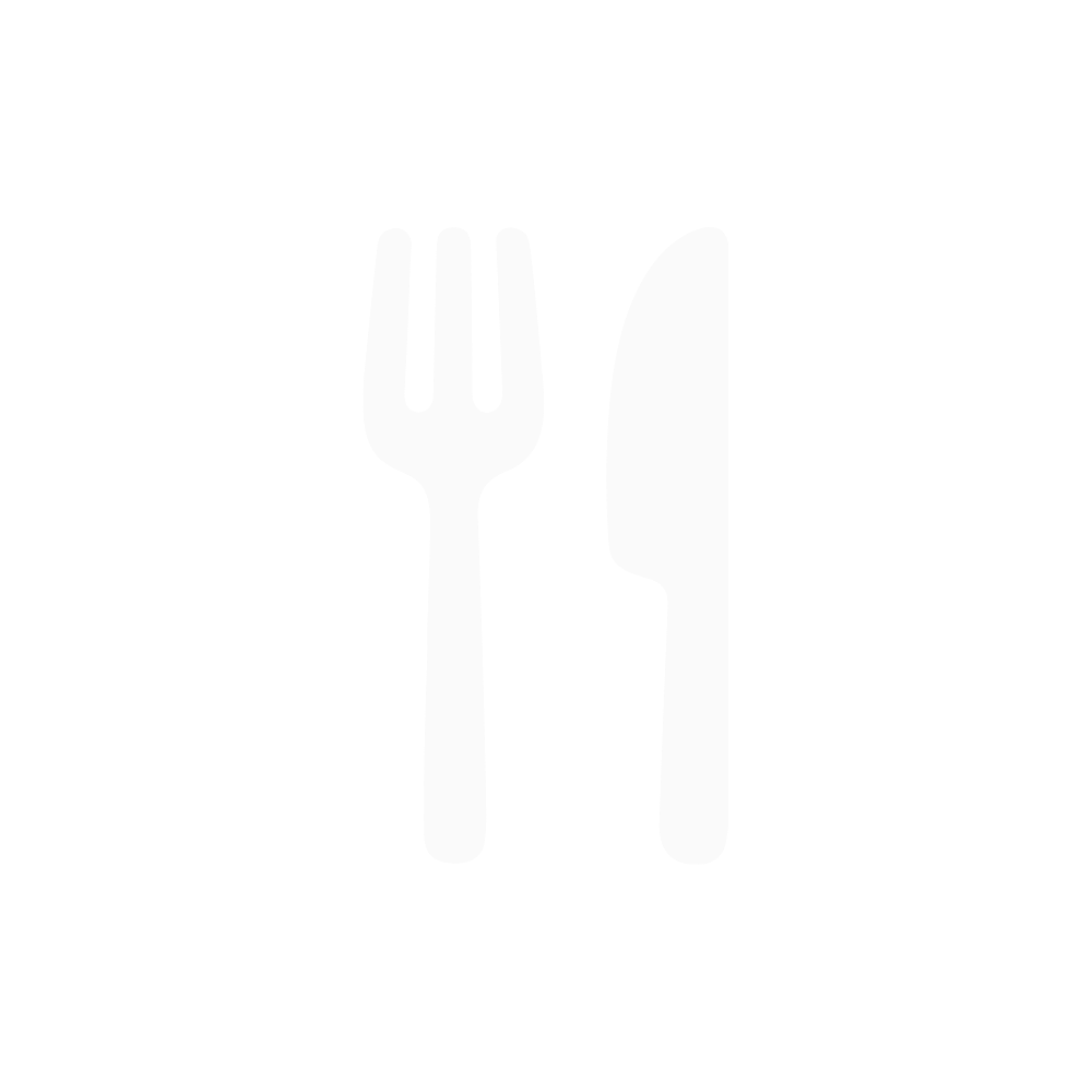 Silhouette of a fork and a knife crossed over a plate, symbolizing dining or food.