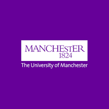 University of Manchester logo on a purple background with text 'Manchester 1824 The University of Manchester' health research