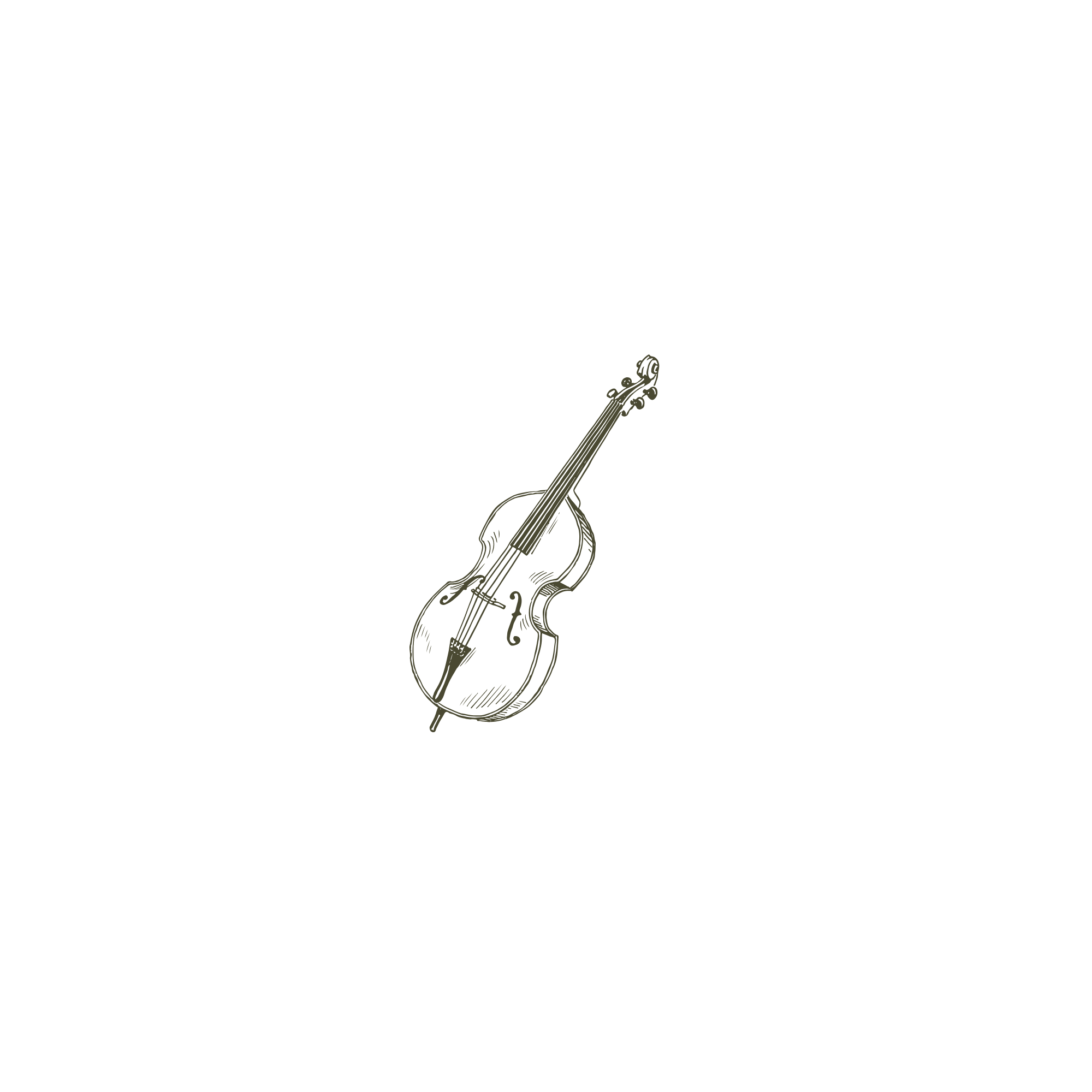 Sketch drawing of an Irish fiddle