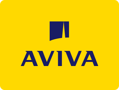 The AVIVA logo on a yellow background.