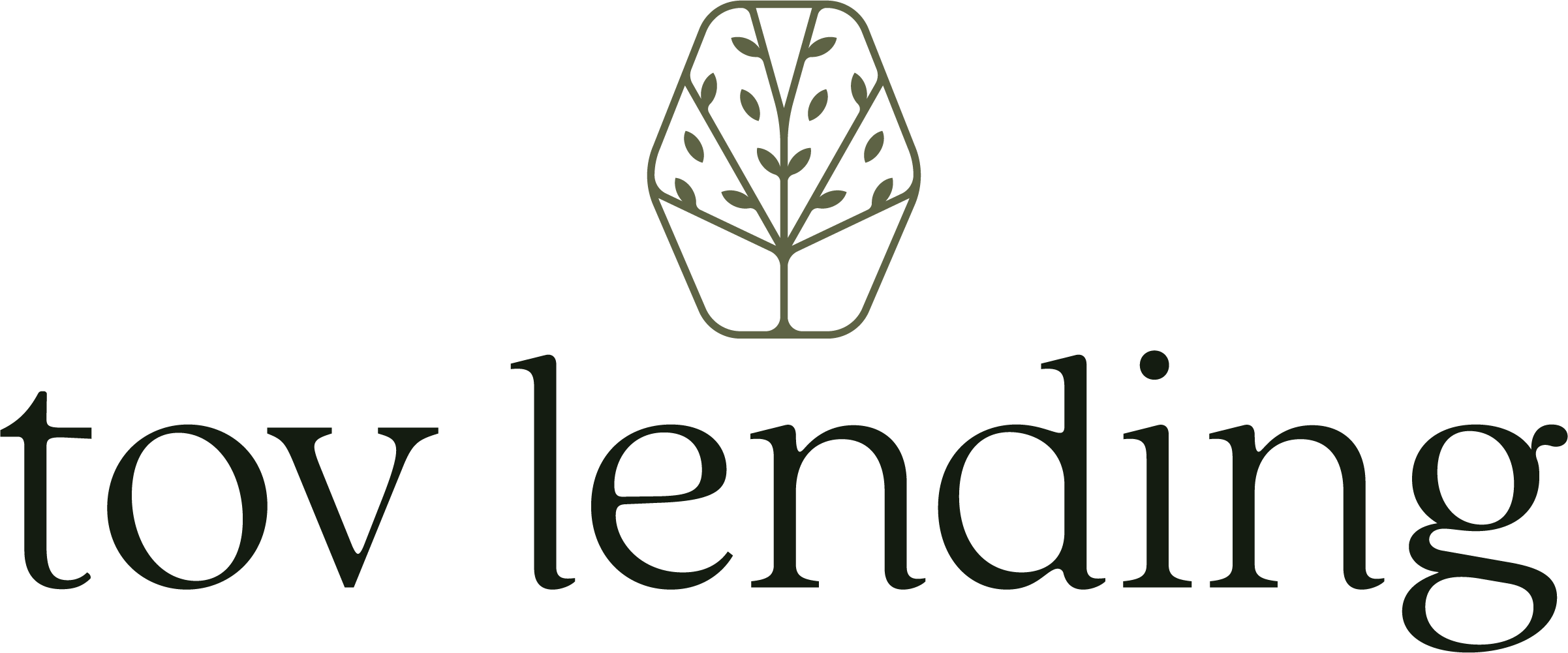 A logo with a stylized plant inside a hexagon, with the words 'toy lending' underneath.