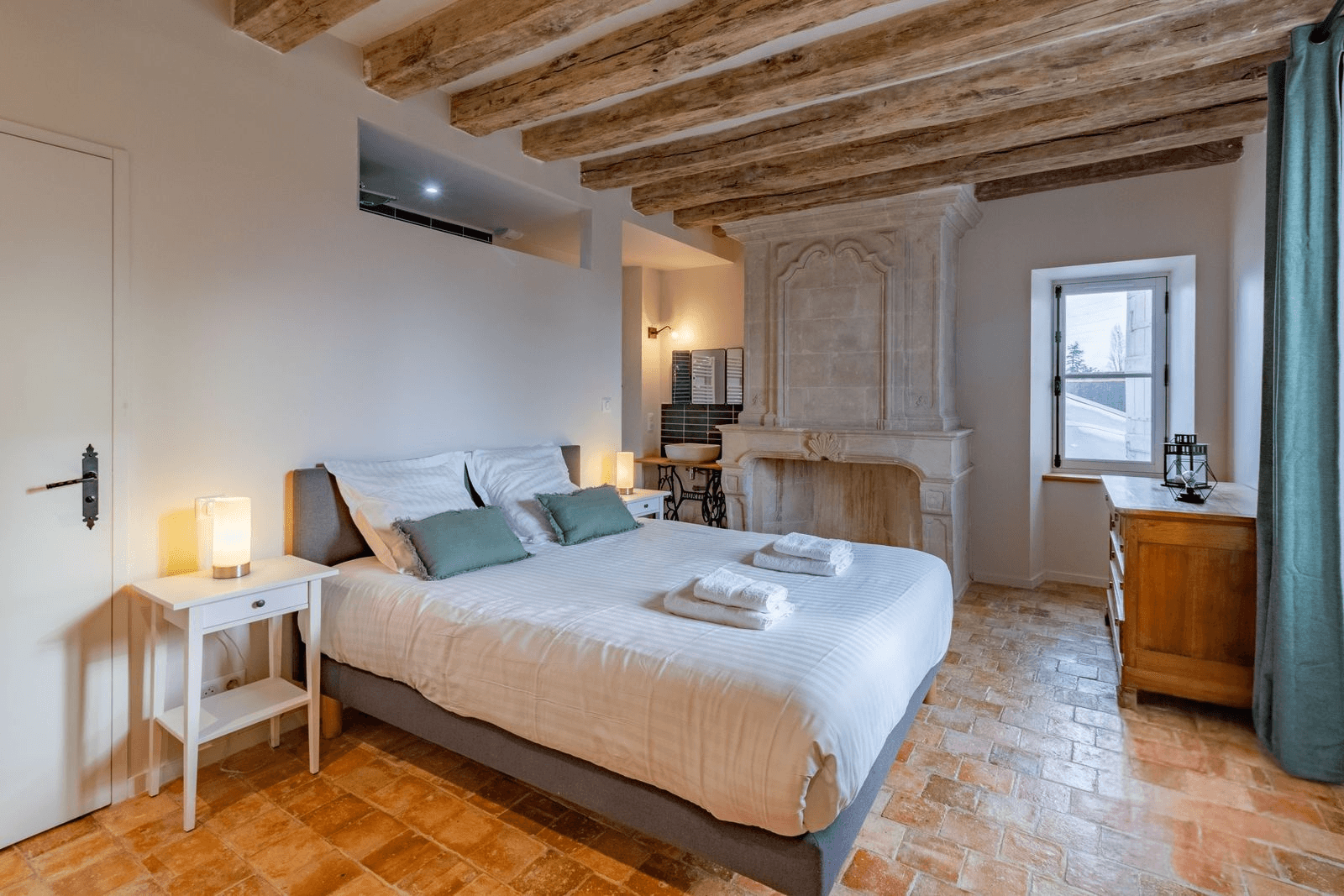 Chambre d’hébergement pour l’Atelier Ressources à Blaison-Gohier, près d’Angers.