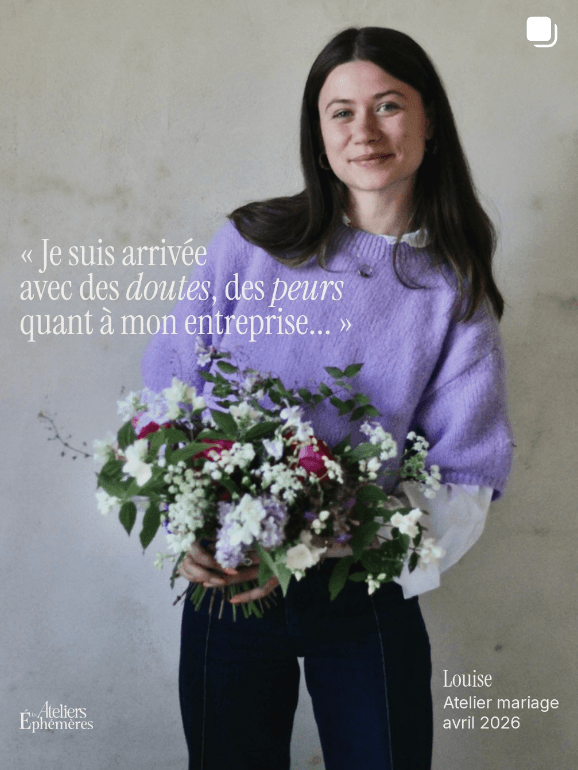 Atelier floral en petit groupe avec les fleurs du jardin aux Ateliers Éphémères.