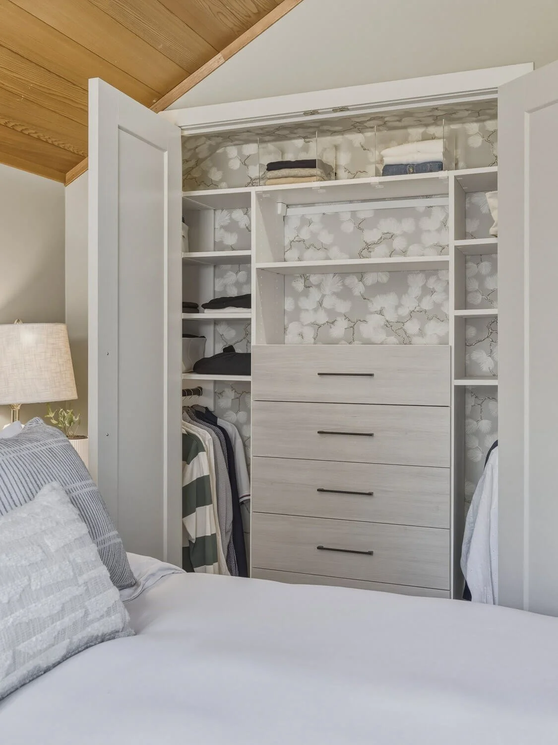 Maximized storage: California Closets and custom cabinetry