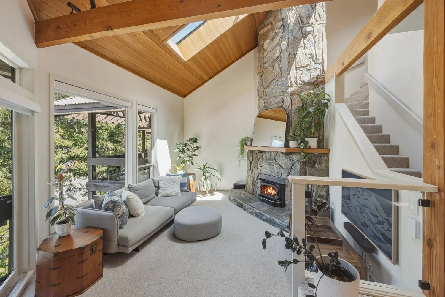 Open-plan living and dining areas create seamless flow