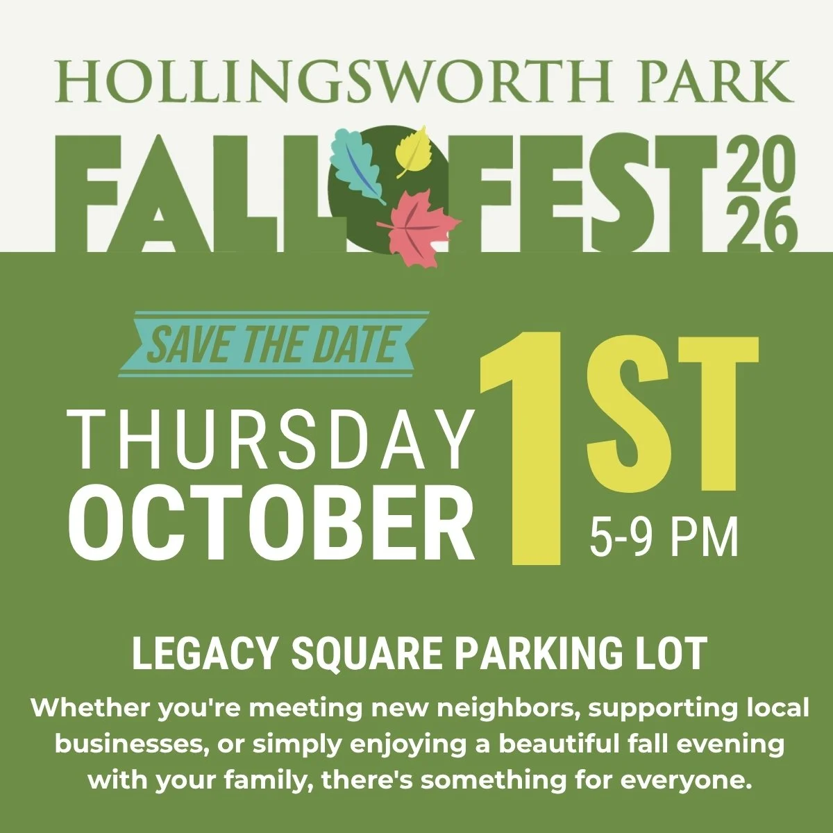 Save the date for Fall Fest 2026!

We&rsquo;ll be sharing more details (and a few fun surprises 👀) in the weeks ahead.

Stay tuned!

Click the link in bio for more.