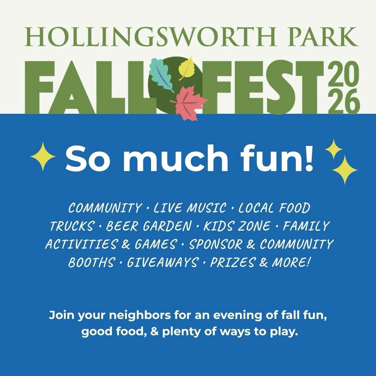 More games and activities for the kids, golf games for the adults, and plenty of reasons to stick around awhile.

There&rsquo;s something for everyone at Fall Fest!

Click the link in bio to learn more.