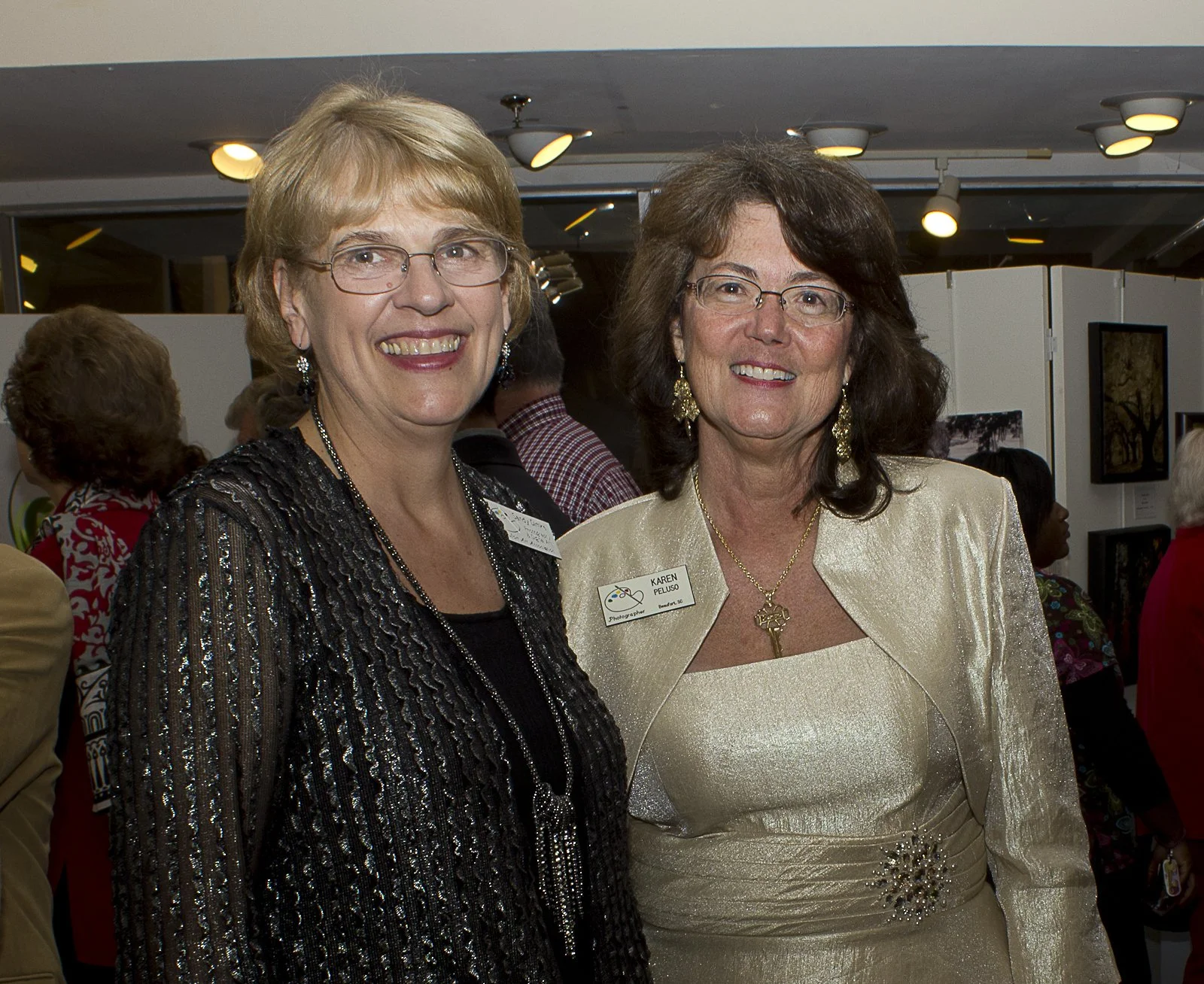 Sandy Dimke & Karen M. Peluso at "Twin Lens Reflections" joint exhibit at the Beaufort Art Association Gallery Opening Reception. 2011
www.dimkephoto.com
