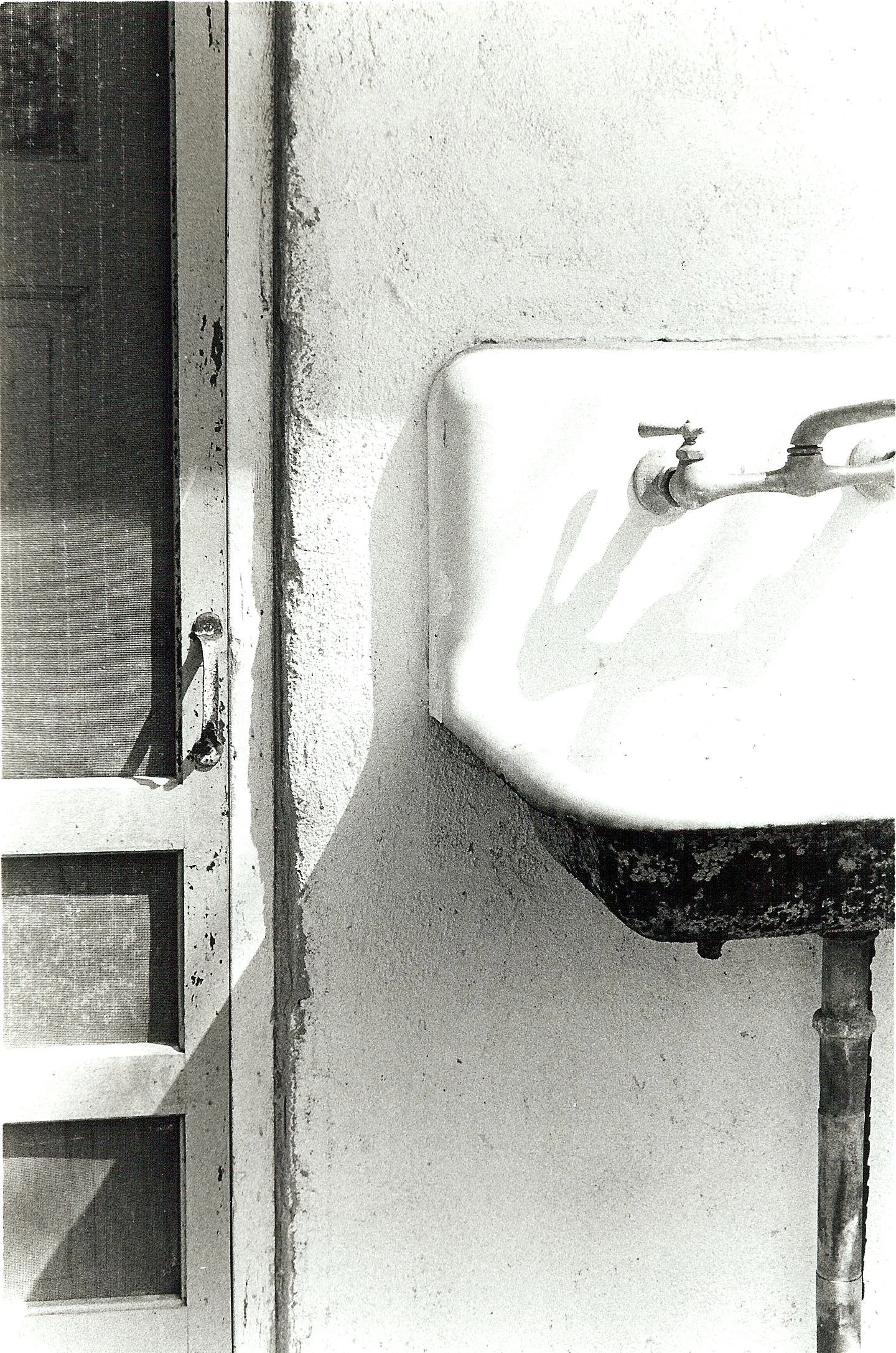 Classic B&W: "Berger's Bungalow" Screen. Door. Sink. Egg Harbor Township, NJ