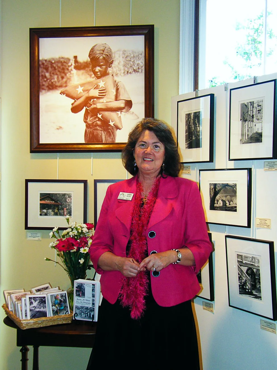 Karen M. Peluso at Opening Reception for "Captured Moments" Exhibit (6 Photographers) at Beaufort Art Association Gallery 2009