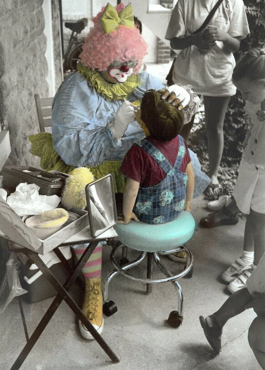 Hand-Painted-"By the Artist Jingles" Clown. Child. Face-painting. Ocean City NJ. Oils