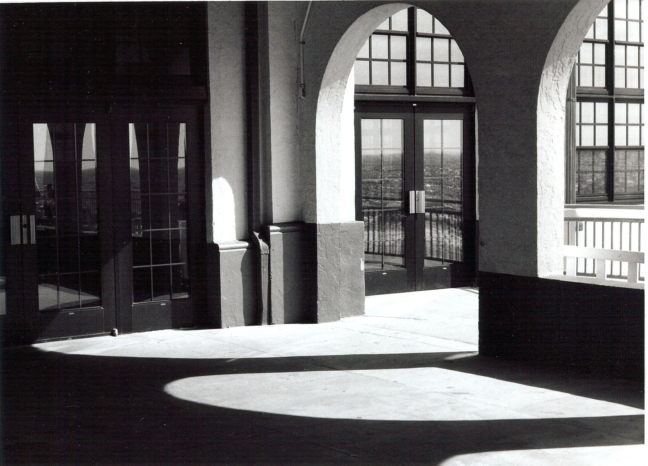 Classic B&W: "Reflections, Ocean City Music Pier" Arched. Doorways. Ocean. Ocean City, NJ 