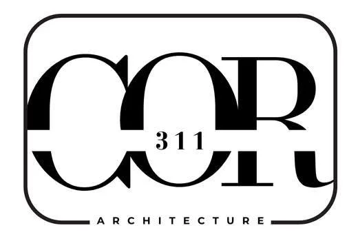 Logo for COR311 Architecture featuring stylized letters and the number 311 in the center with "Architecture" along the bottom.