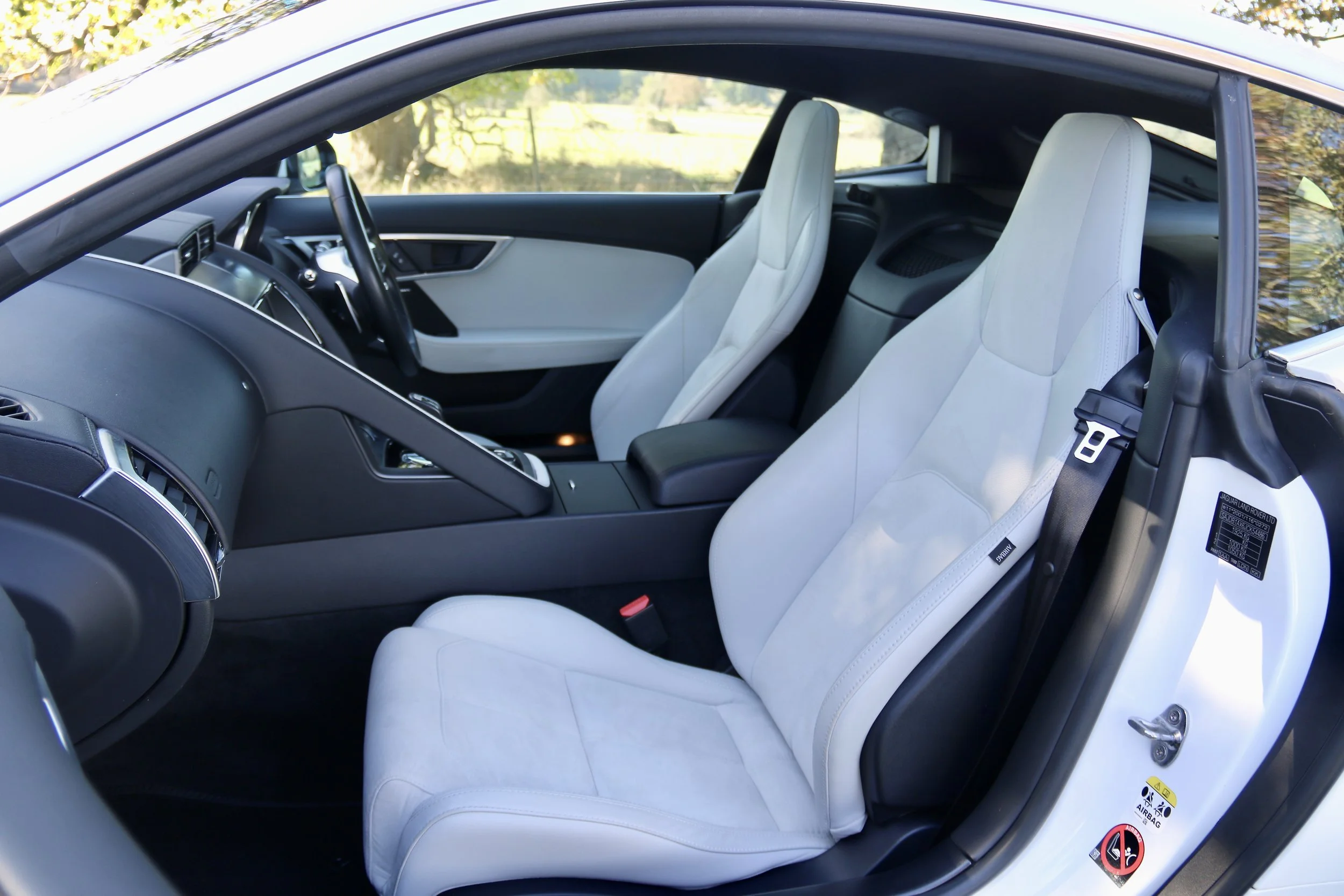 2017 Jaguar F Type I4 R-Dynamic Coupe seats passenger side view.JPG