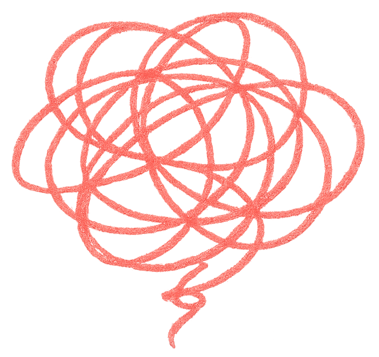 A tangled thought or idea image