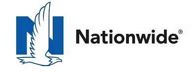 Logo of Nationwide with a blue emblem of a dove and the word 'Nationwide' in black.