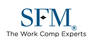 Logo of SFM with the tagline 'The Work Comp Experts'