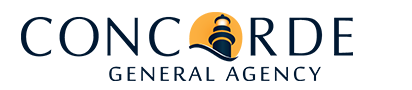 Concorde General Agency logo with a lighthouse icon