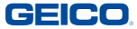 GEICO logo in blue text