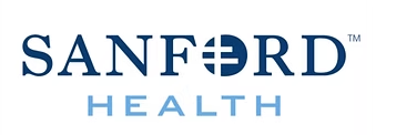 Sanford Health logo with text in blue and gray