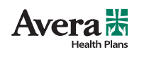 Avera Health Plans logo with the company name and a teal cross symbol.
