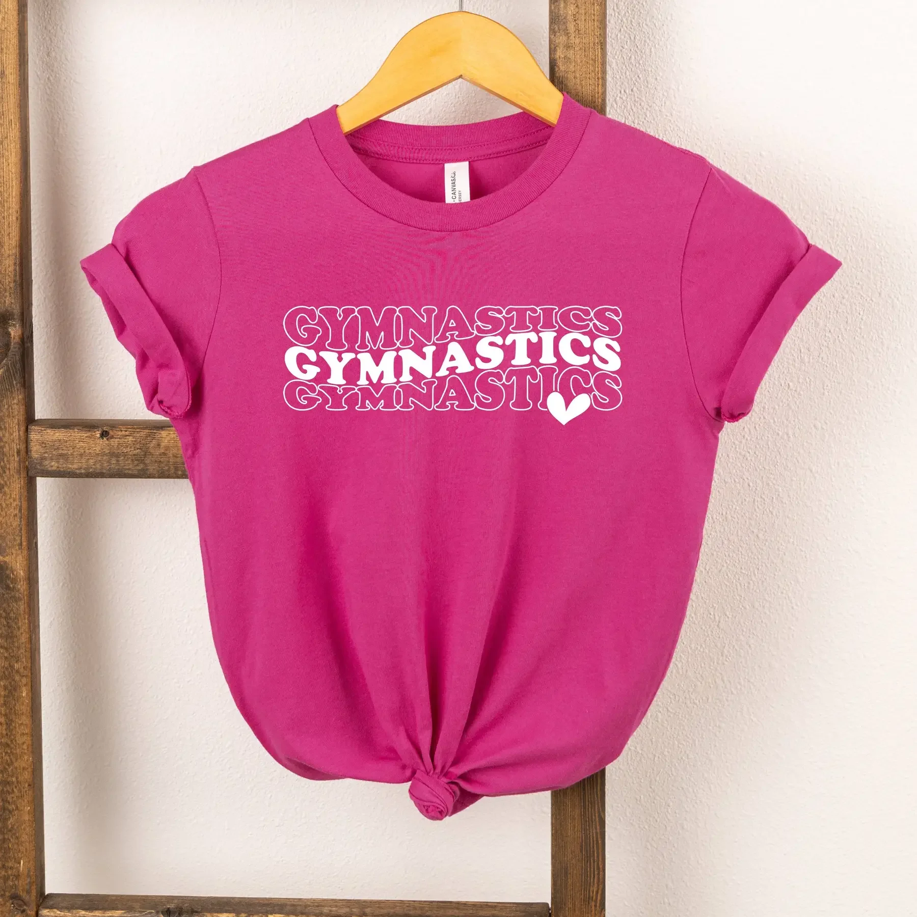 Pink Gymnastics Stacked - Youth Shirt