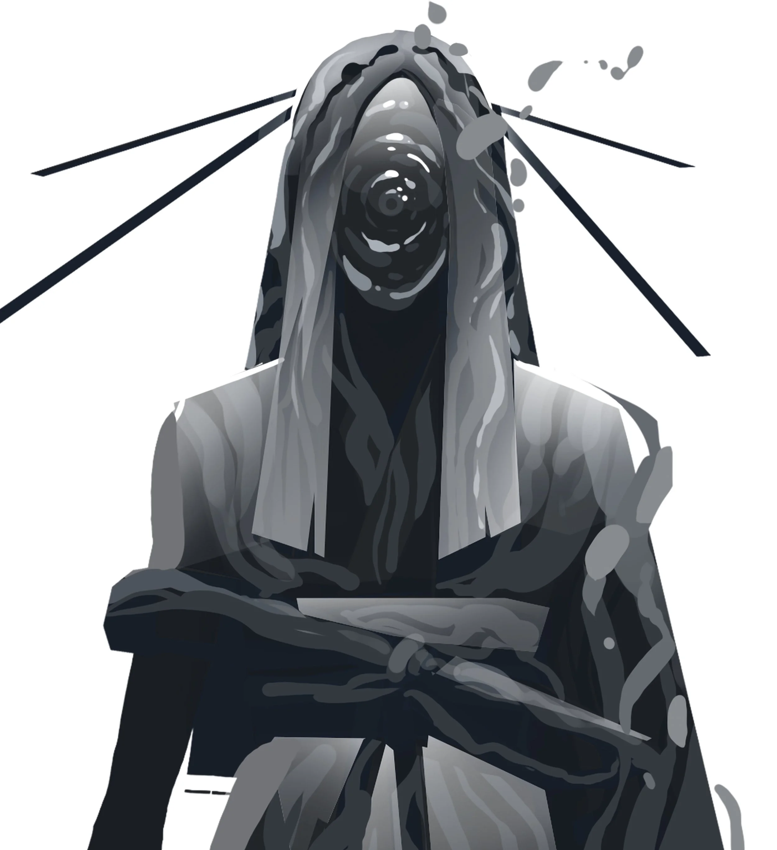 	
the museum - Kuroki & Shiroizu Portrait for Sifu video game by Servane Altermatt