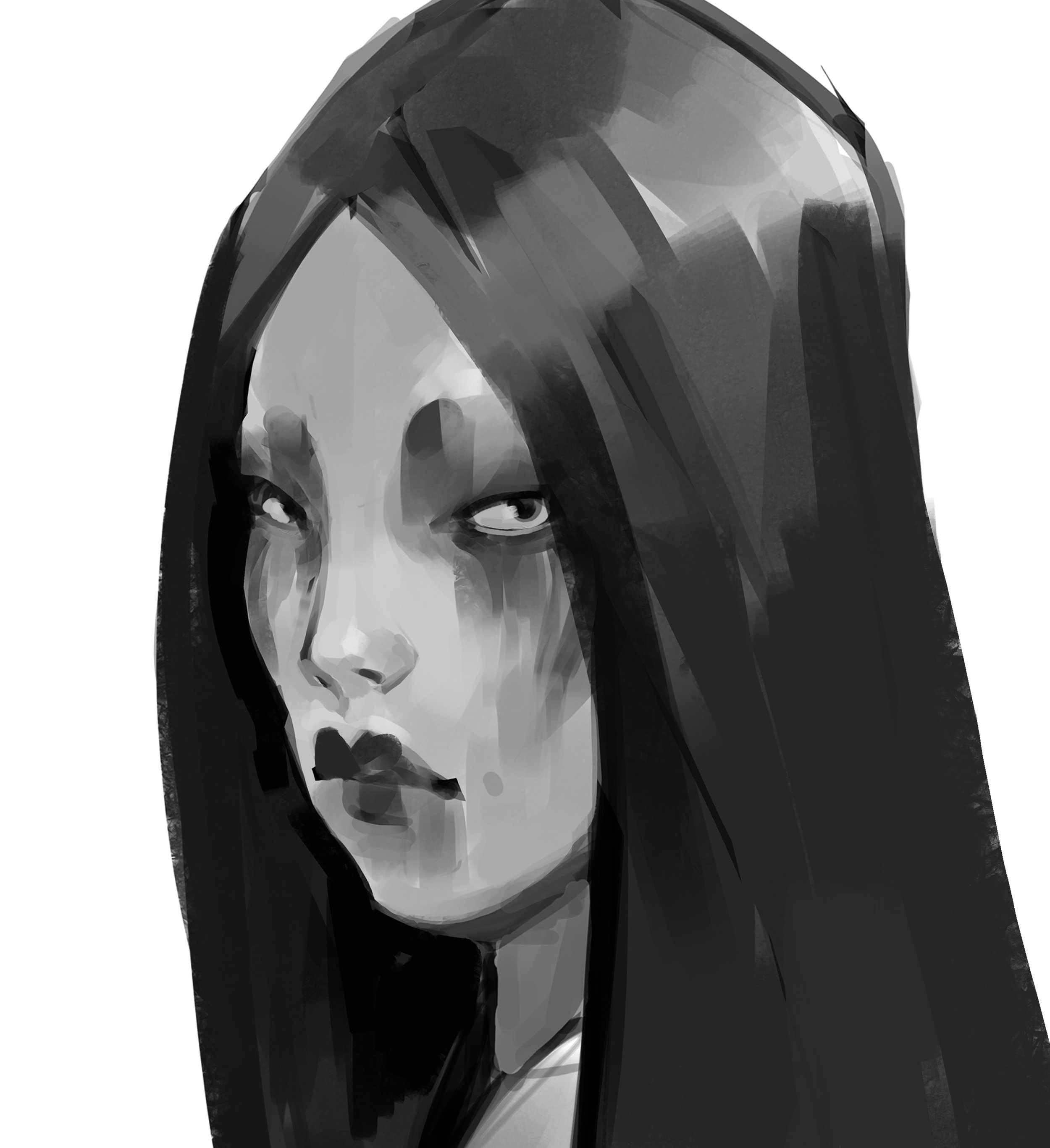 	
the museum - Kuroki Portrait for Sifu video game by Servane Altermatt