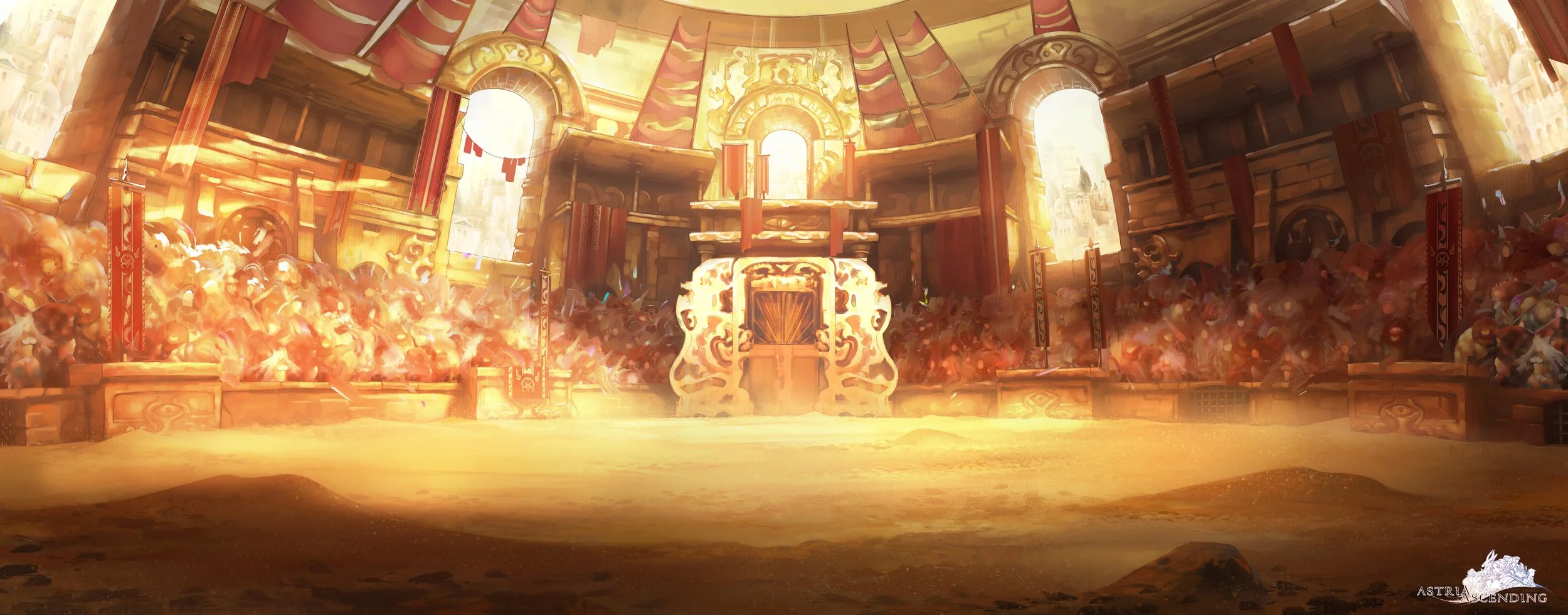 Background painting for Astria Ascending JRPG video game by Servane Altermatt