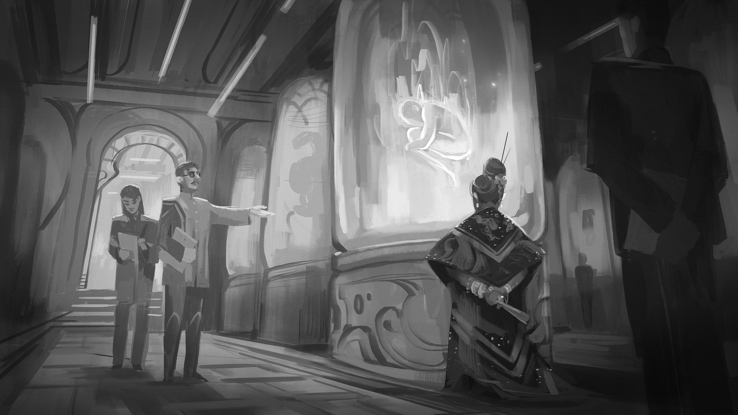 Artwork by Servane Altermatt for Colibri Foudre, a collaborative science-fiction worldbuilding project based on a story by Magali Bossi and developed through the NIFFF and Tour du Fantastique artistic residency.