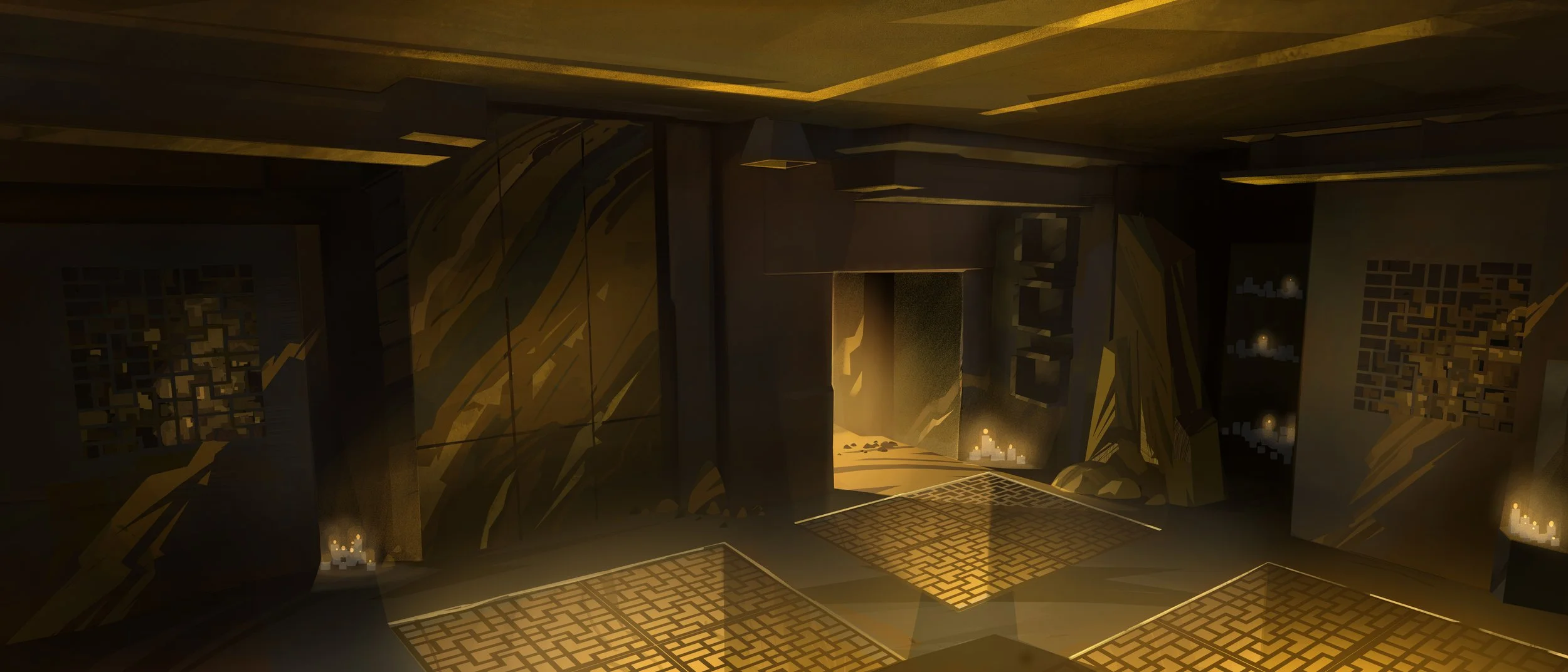 the tower - Sifu video game environment concept art by Servane Altermatt