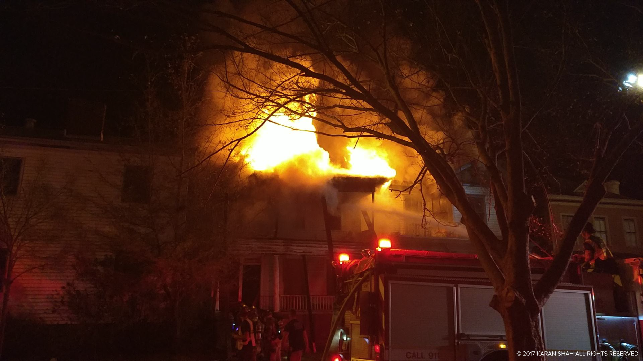 House fire in Savannah, caused due to electrical malfunction.