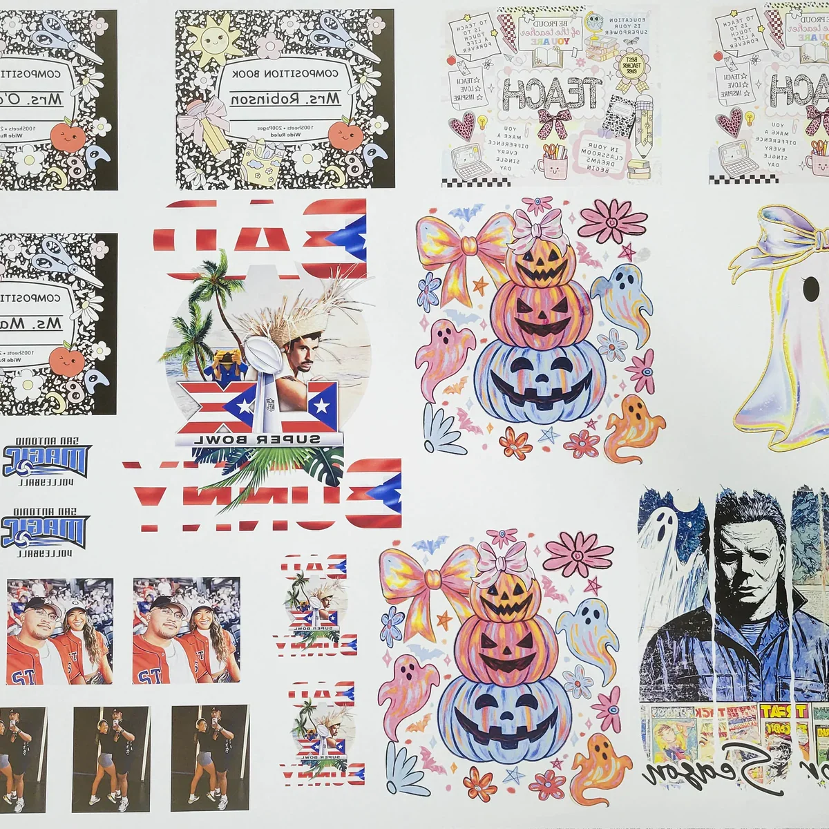 Gang Sheet Sublimation Transfers