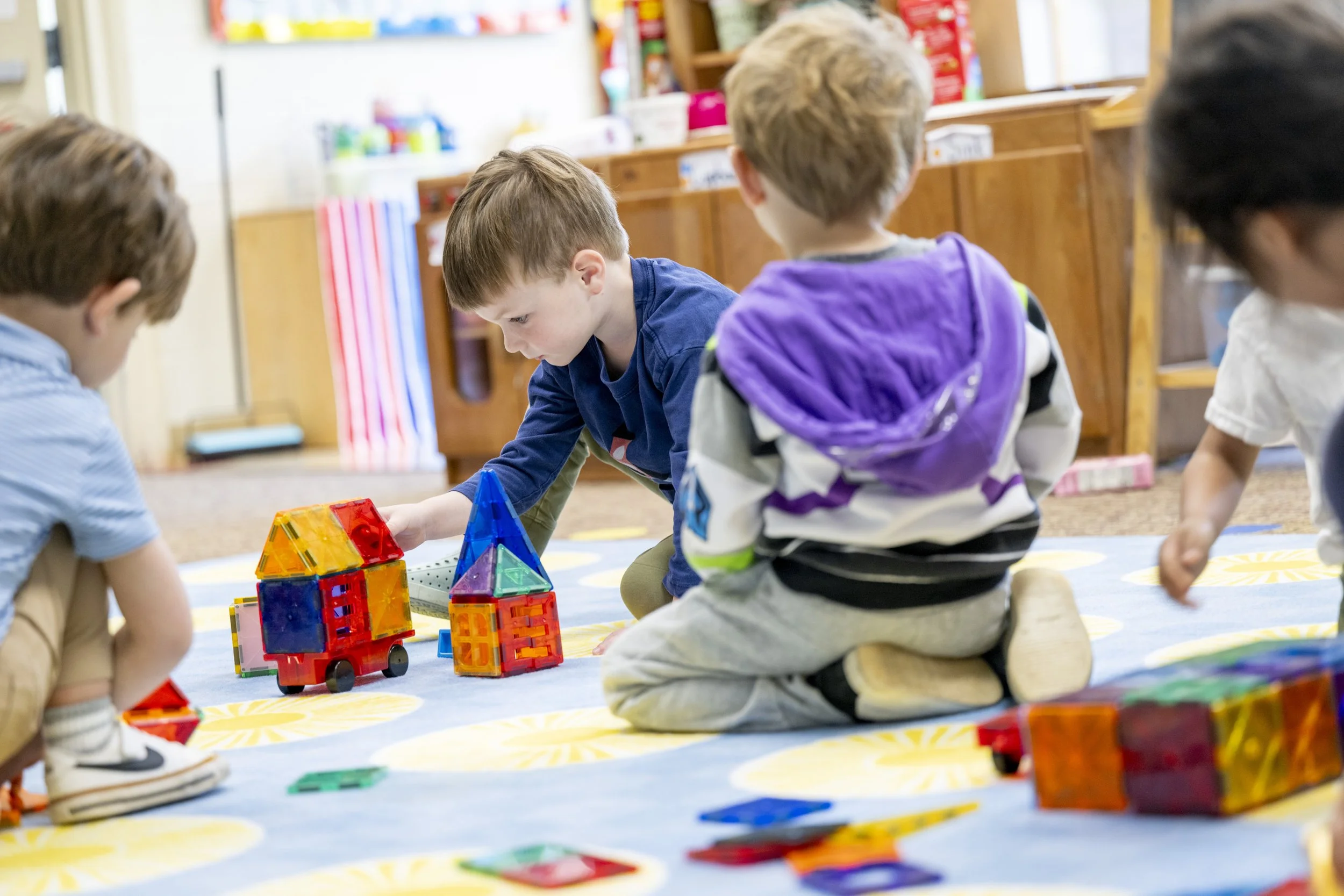 Imaginative, self-directed play is woven into the day as a core part of learning.
