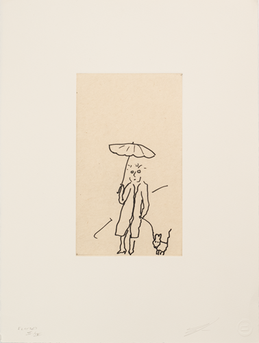 Untitlied (Woman with her dog), Flatbed II/IV, (2018) 15x11