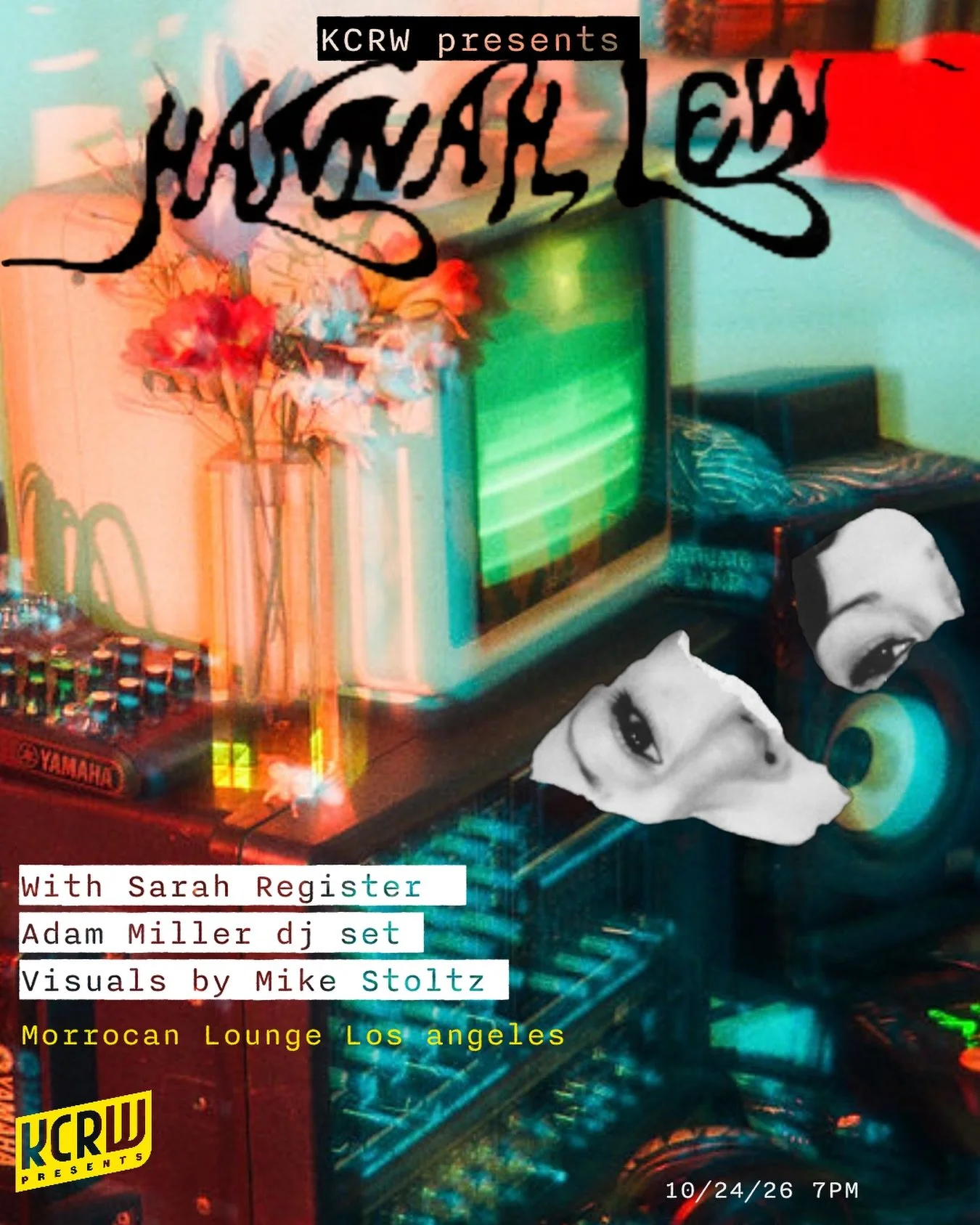 ⭐️Los Angeles⭐️ Tix available now for our show @moroccanlounge 10/24! Early show at 7pm featuring @sarahregister &amp; dj @adamcharlesmiller . Live visuals by @m1k35t0ltz ! Presented by @kcrw . Hope to see you there! ❤️❤️❤️