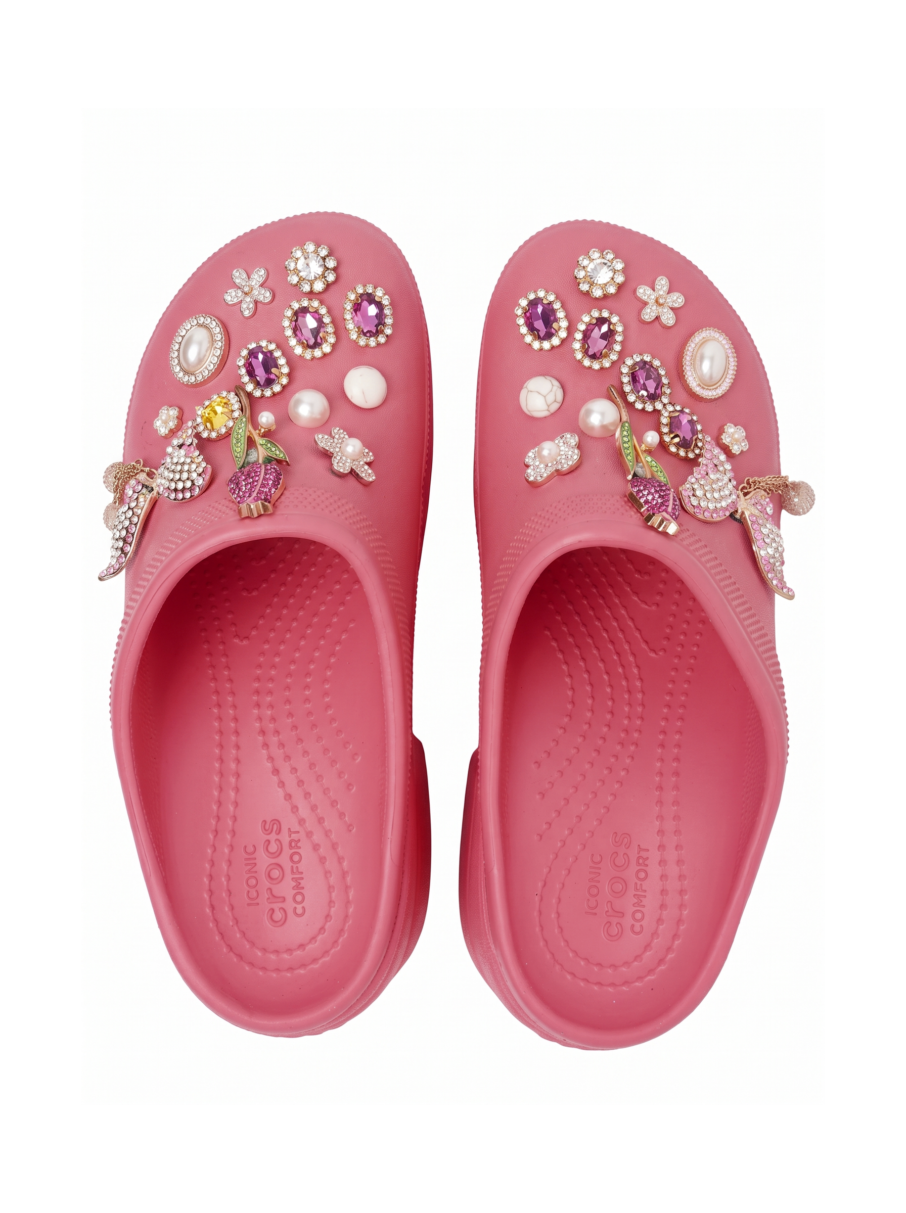 Embellished Pink Clogs