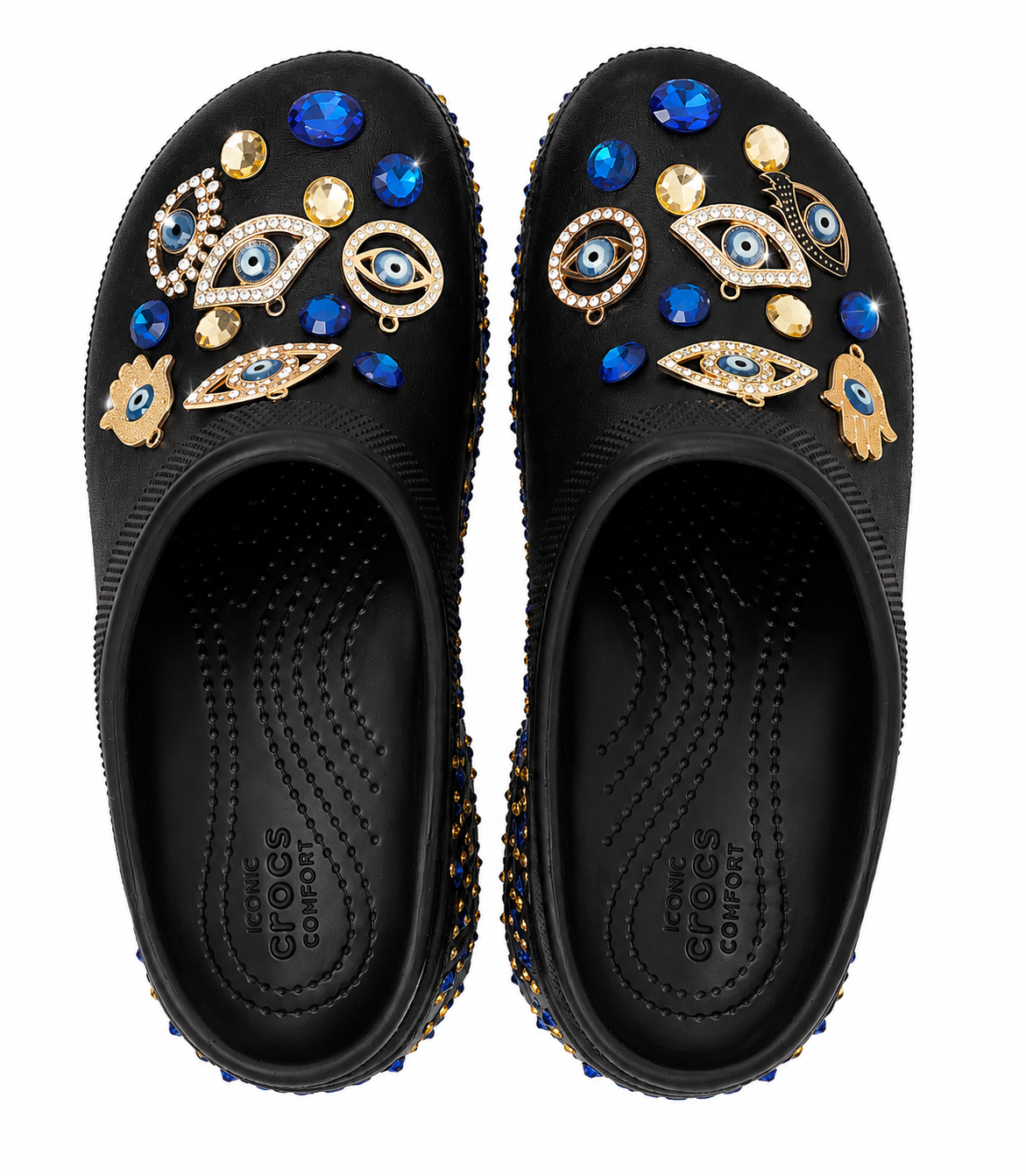 Jeweled Evil Eye Crocs Pair