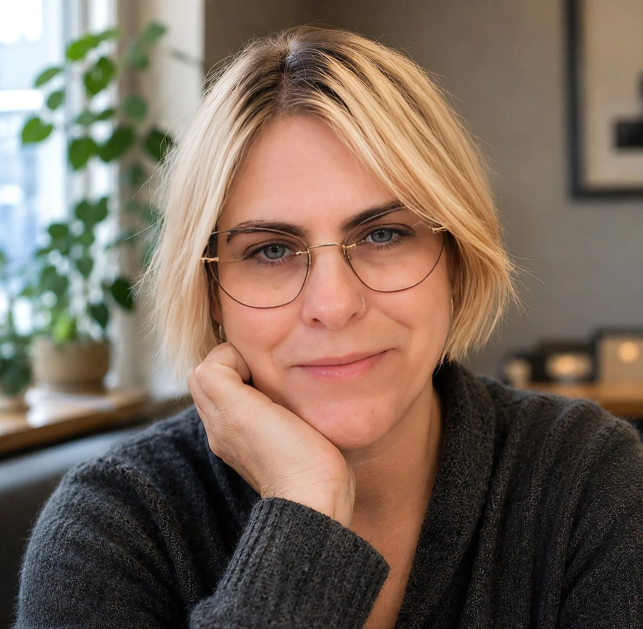 Sanne Rosenmay fra visuel linje smiler til kameraet og er klar til at hjælpe dig