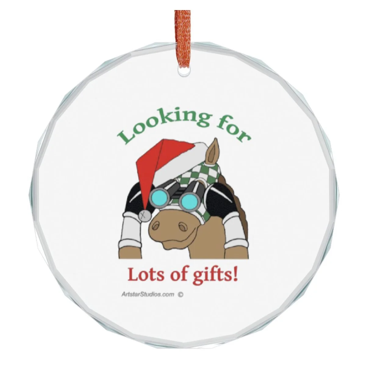 Looking for Lots of Gifts!. Acrylic Ornament with Ribbon