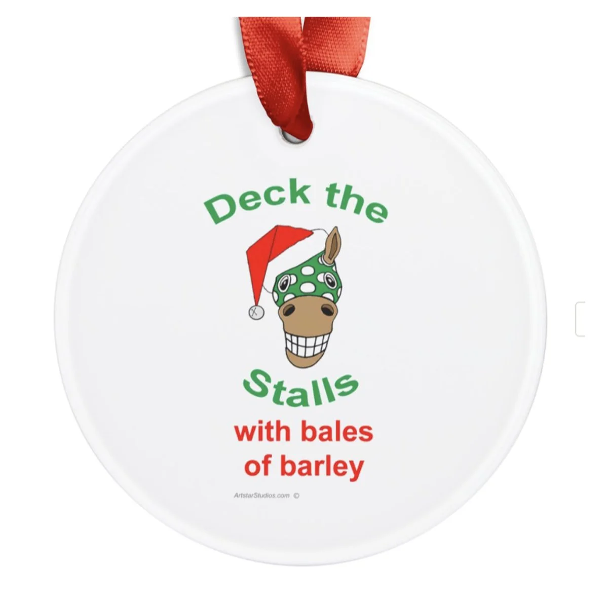 Deck the Stalls. Ornament with Ribbon